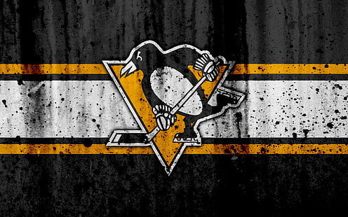 Хоккей, Питтсбург Пингвинз, Эмблема, Лого, НХЛ, HD обои HD wallpaper
