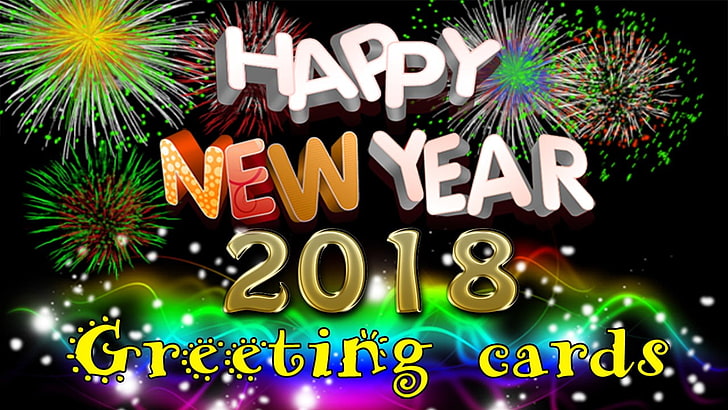 2018, Happy New Year 2018, Happy New Year s, Hd New Years s, New Year, Santa, Sfondo HD