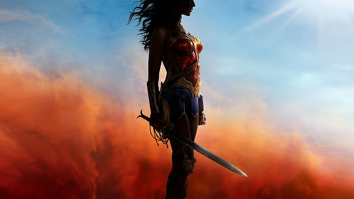 Tapety DC Wonder Woman, Gal Gadot, Wonder Woman, DC Comics, plakaty filmowe, Tapety HD