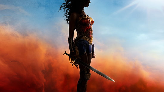 Carta da parati DC Wonder Woman, Gal Gadot, Wonder Woman, DC Comics, poster per film, Sfondo HD HD wallpaper