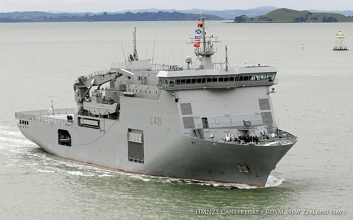 gray battleship, warship, vehicle, military, ship, Royal New Zealand Navy, HD wallpaper