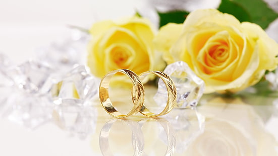 Casamento, anel, flores, ouro, fotografia, profundidade de campo, casamento, anel, flores, ouro, fotografia, profundidade de campo, HD papel de parede HD wallpaper
