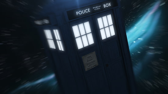 space, TV, police boxes, michaelmknight, Doctor Who, digital art, science fiction, HD wallpaper HD wallpaper