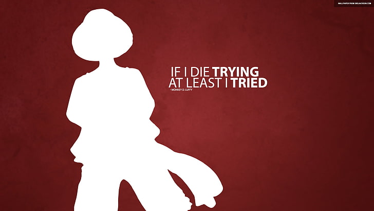 Monkey D. Luffy, One Piece, quote, HD wallpaper