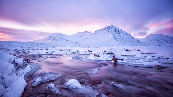 hielo, invierno, naturaleza, paisaje, rio, Fondo de pantalla HD HD wallpaper
