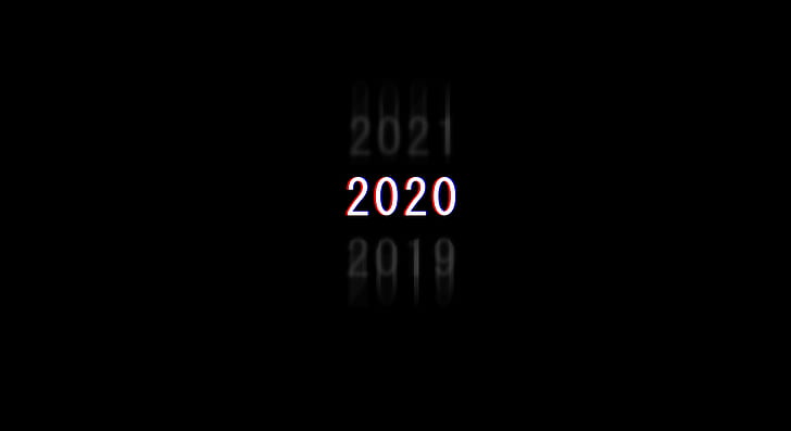 Anno nuovo, felice, buio, 2020, 2019, semplice, minimalismo, Sfondo HD