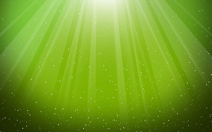 зеленые обои, свет, веер, капля, зелень, лучи, HD обои