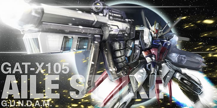 anime, mechs, Super Robot Taisen, Aile Strike Gundam, Gundam, Mobile Suit Gundam SEED, artwork, digital art, fan art, HD wallpaper