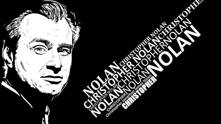 Christopher Nolan, filmregissörer, svartvitt, filmer, skådespelare, HD tapet