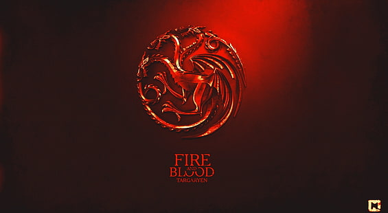 House Targaryen, лого на Fire and Blood, филми, други филми, HD тапет HD wallpaper