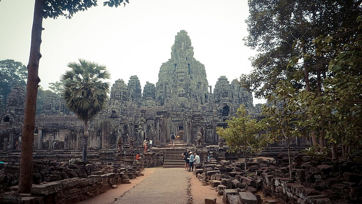 Temples, Angkor Thom, HD wallpaper