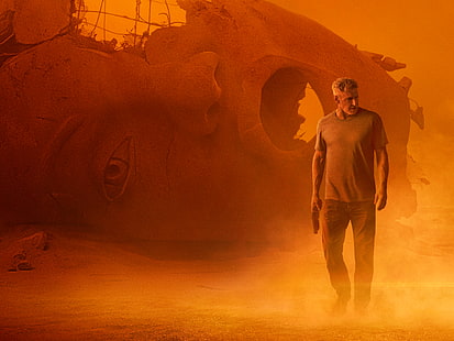 Blade Runner 2049, films, hommes, acteur, Harrison Ford, Rick Deckard, Fond d'écran HD HD wallpaper