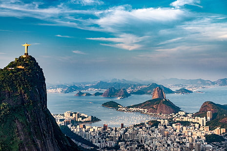 Cidades, Rio de Janeiro, Cristo Redentor, HD papel de parede HD wallpaper