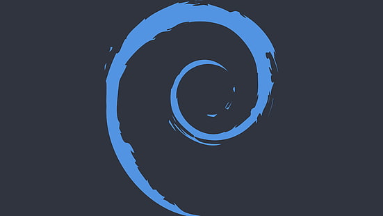 cyfrowa tapeta czarno-niebieska spirala, Oprogramowanie, GNU, Linux, Debian, Tapety HD HD wallpaper
