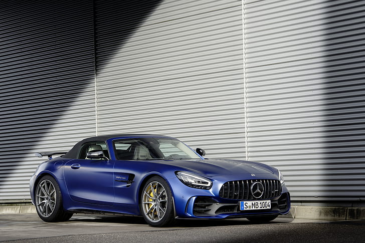 Mercedes-Benz, Mercedes-AMG GT R, Carro Azul, Carro, Mercedes-AMG, Carro Esporte, Supercarro, Veículo, HD papel de parede