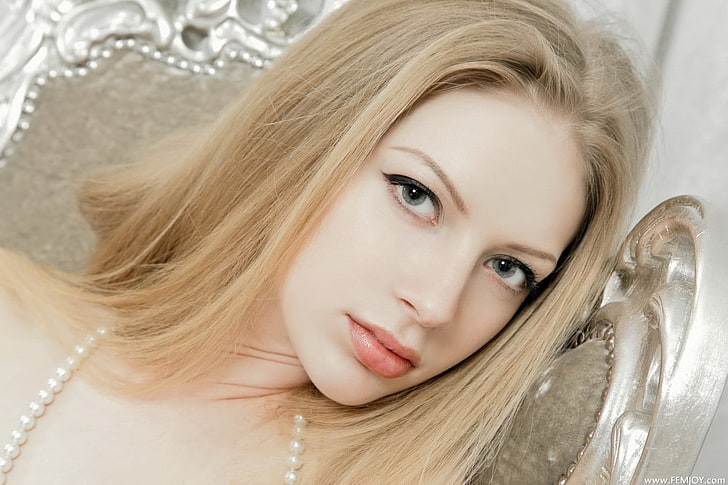 Atasan bunga coklat dan putih wanita, liza, model, Wallpaper HD