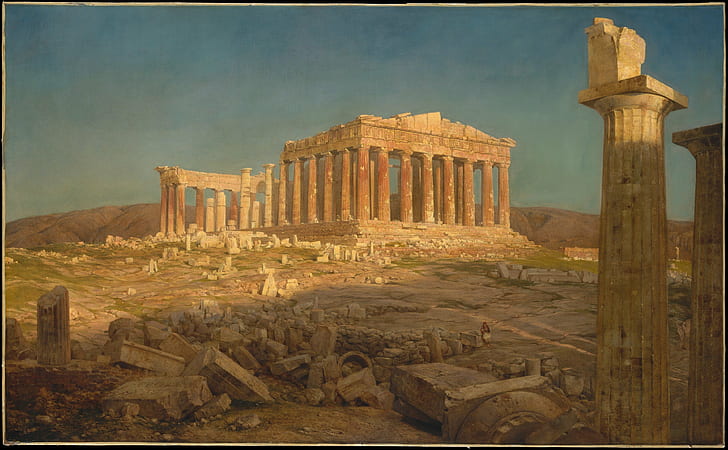 Frederic Edwin Church, grekisk mytologi, Parthenon, HD tapet