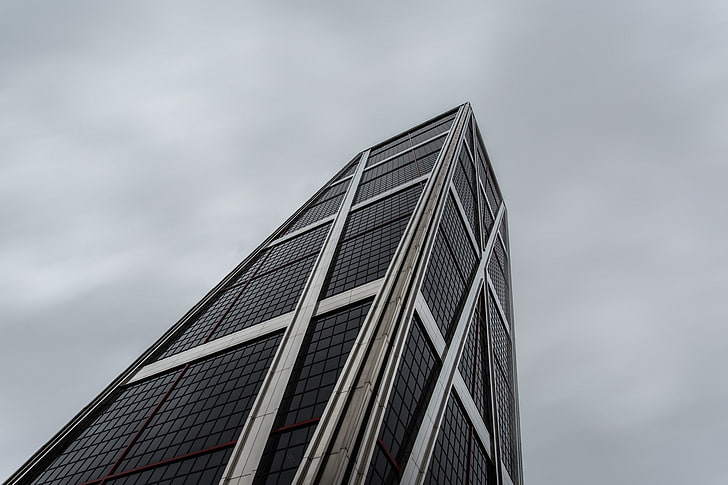 grå höghus, arkitektur, byggnad, skyskrapa, HD tapet