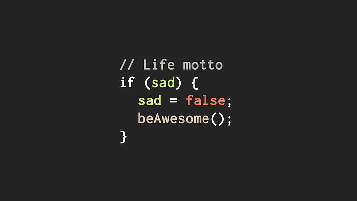 white and red text on black background, black background with life motto if sad text overlay, nerds, computer, minimalism, programming, writing, HD wallpaper
