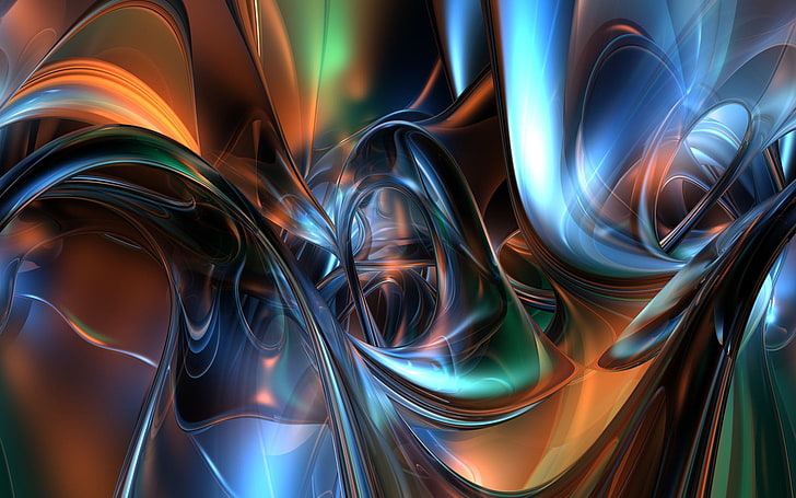 3D Abstract, abstract, colorful, HD wallpaper