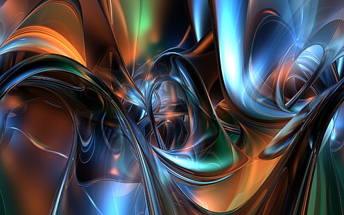 3D Abstrak, abstrak, penuh warna, Wallpaper HD HD wallpaper