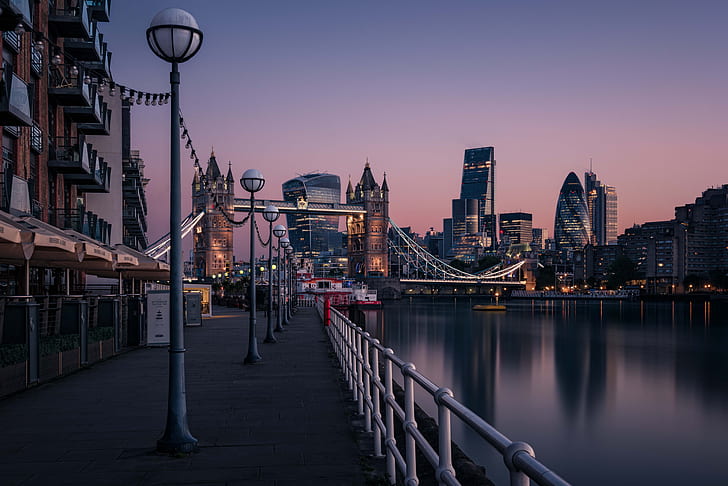 london, england, menara, jembatan, sungai, lanskap kota, hd, 4k, 5k, 8k, dunia, Wallpaper HD