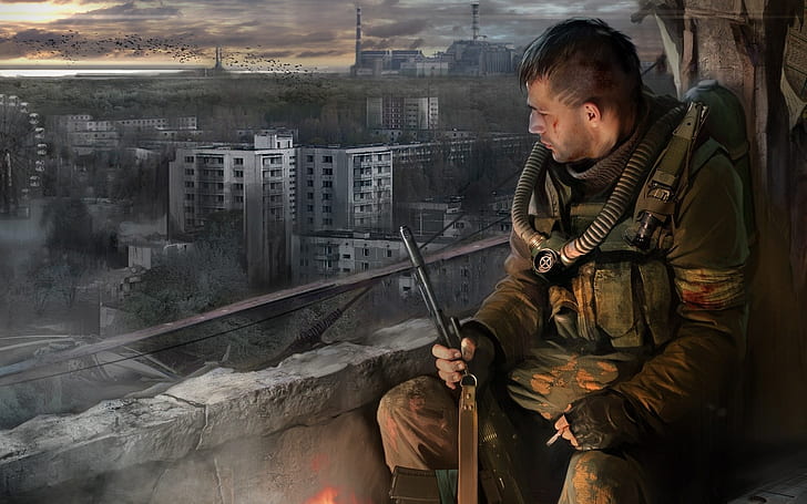 STALKER Call of Pripyat ، مطلق النار ، عالم ألعاب GSC ، الخلفية، خلفية HD