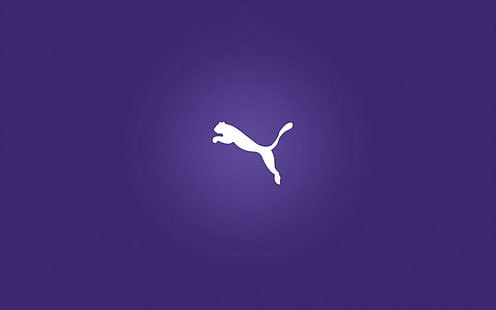 Logo Puma fond violet, logo Puma, autre`` logo, violet, puma, fond, Fond d'écran HD HD wallpaper