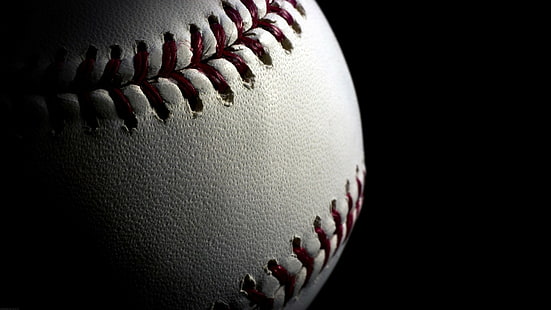 Бейсбол Macro Black Snoot HD, белый бейсбол, спорт, черный, макро, бейсбол, сноот, HD обои HD wallpaper