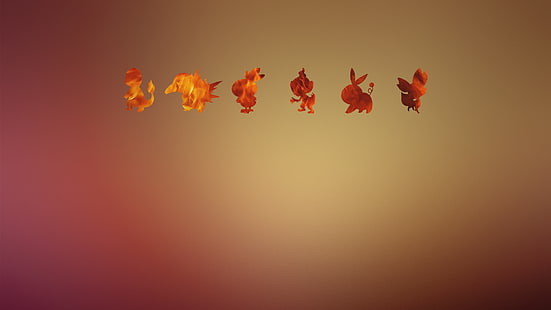 Image clipart caractère Pokémon, Pokémon, démarreurs, feu, jeux vidéo, minimalisme, Fond d'écran HD HD wallpaper