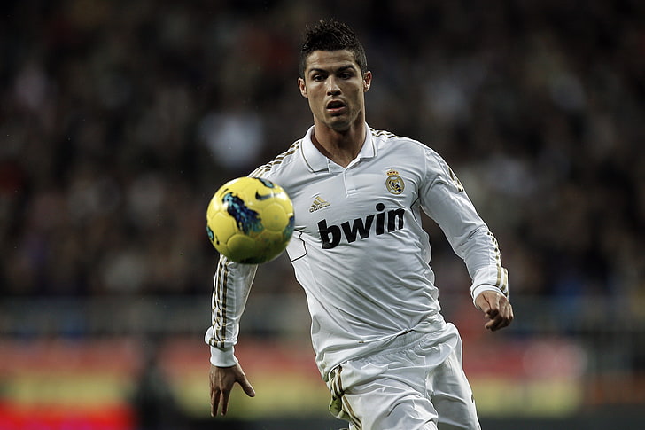 Christiano Ronaldo, cristiano ronaldo, real madrid, jogador de futebol, bola, futebol, HD papel de parede