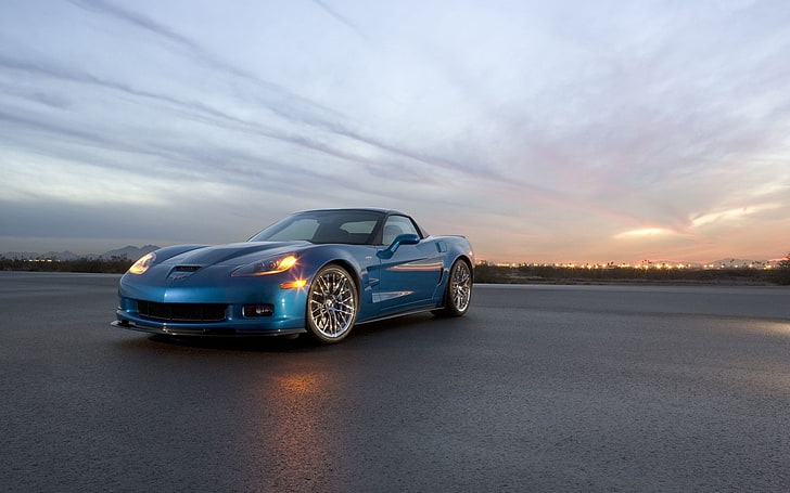 Auto, Chevrolet Corvette C6, blaue Autos, HD-Hintergrundbild