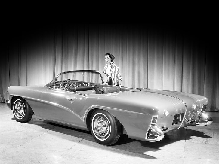 1955, buick, concept, retro, wildcat, wildcat iii, HD wallpaper