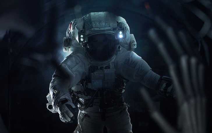 500px, dunkel, Vadim Sadovski, digitale Kunst, Astronaut, Weltraum, HD-Hintergrundbild