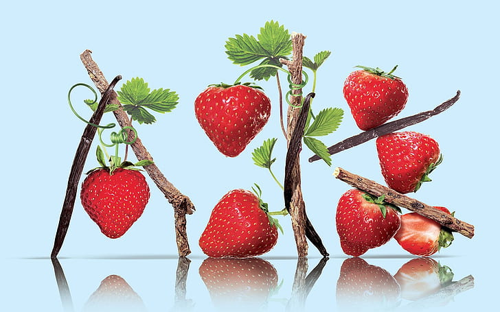 Nutrienti ricchi di frutta, fragole, nutrienti, ricchi, frutta, fragola, Sfondo HD