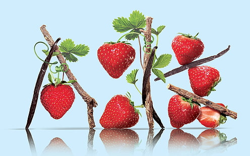 栄養豊富な果物、イチゴ、栄養素、豊富な果物、イチゴ、 HDデスクトップの壁紙 HD wallpaper