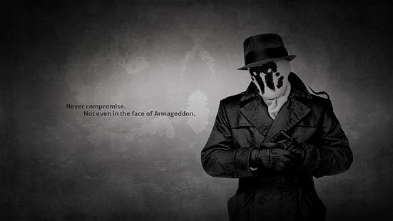 หมวกดำ, Watchmen, อ้าง, Rorschach, ภาพยนตร์, วอลล์เปเปอร์ HD HD wallpaper