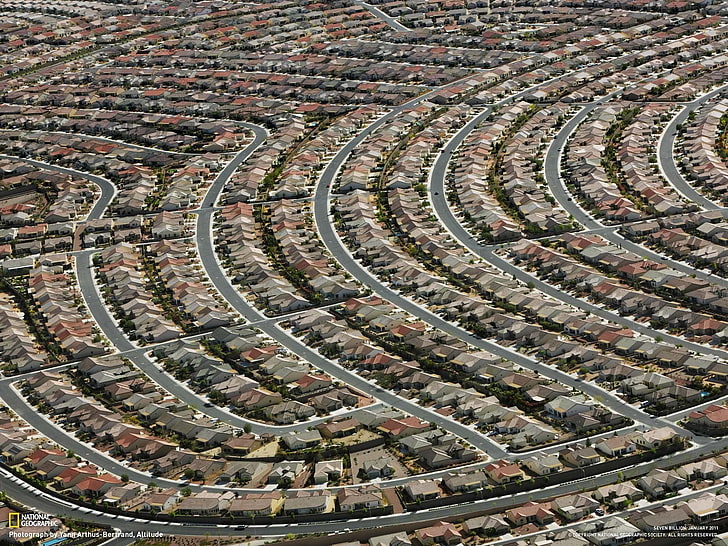 National Geographic, paesaggio urbano, casa, strada, Las Vegas, Sfondo HD