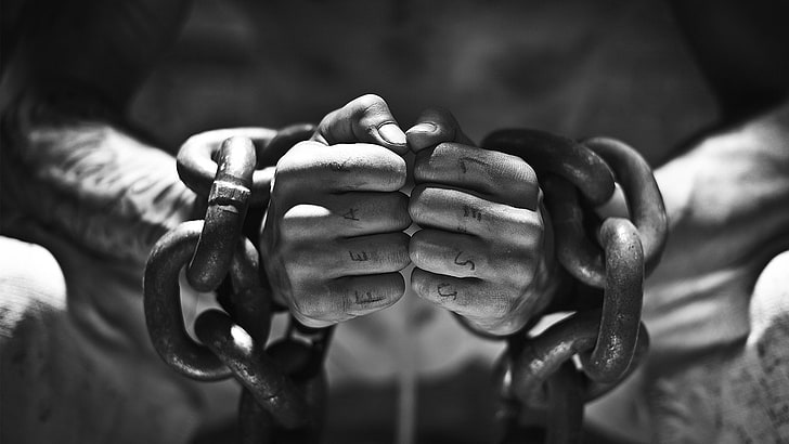 Chained, Fearless, hands, HD wallpaper