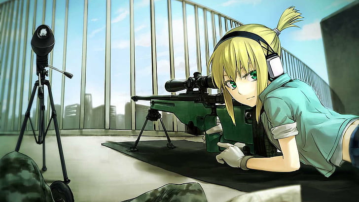 Anime Girls Iris Material Sniper Sniper Rifle Snipers Hd Wallpaper Wallpaperbetter