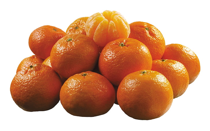 orange fruits, tangerine, citrus, delicious, peeled, HD wallpaper