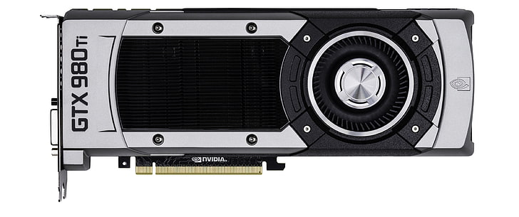 gray and black GX 980 Ti graphics cad, Nvidia, GeForce, graphics card, technology, PC gaming, hardware, HD wallpaper
