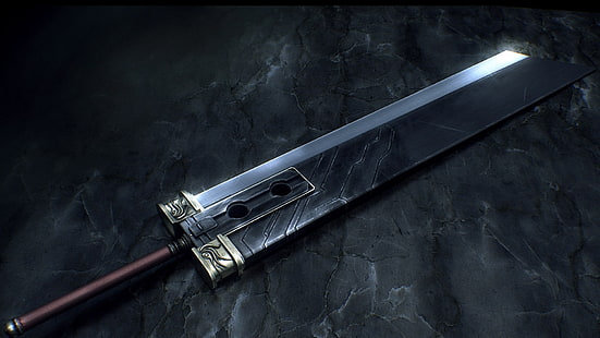 иллюстрация с мечом, Final Fantasy VII, Final Fantasy, меч, HD обои HD wallpaper