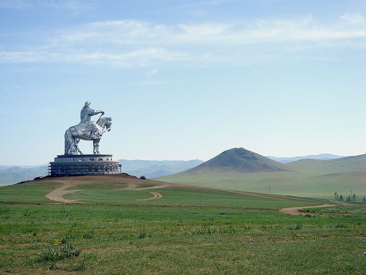 Buatan Manusia, Patung Equestrian Genghis Khan, Wallpaper HD