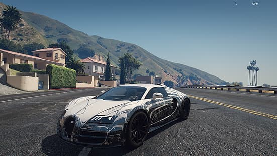 NaturalVision Evolved و NVE و Grand Theft Auto V و Grand Theft Auto و PC Gaming و Bugatti و GTA 6 و car و Los Santos و Los Angeles، خلفية HD HD wallpaper