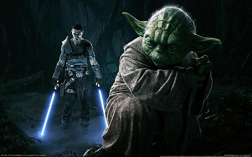 Yoda Star Wars, ปรมาจารย์โยดาและภาพสตาร์วอร์นักรบเจได, วอลล์เปเปอร์ HD HD wallpaper