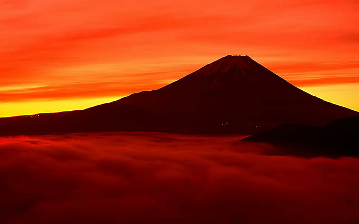 Beauty Of Mount Fiji, mountain, volcano, japan, fiji, 3d and abstract, HD wallpaper