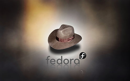 Шапка Fedora, Компютри, Fedora, шапка, кафява, HD тапет HD wallpaper