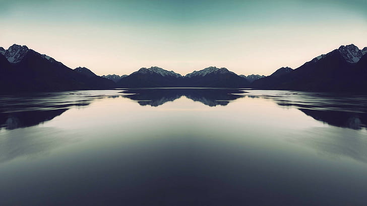 ถ่ายภาพน้ำทิวทัศน์ธรรมชาติทะเลสาบสะท้อนภูเขา, วอลล์เปเปอร์ HD