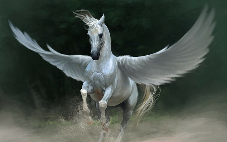pegasus, horse backgrounds, wings, download 3840x2400 pegasus, HD wallpaper